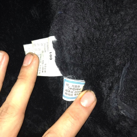 Yves saint Laurent black shearling jacket - Picture 5 of 8